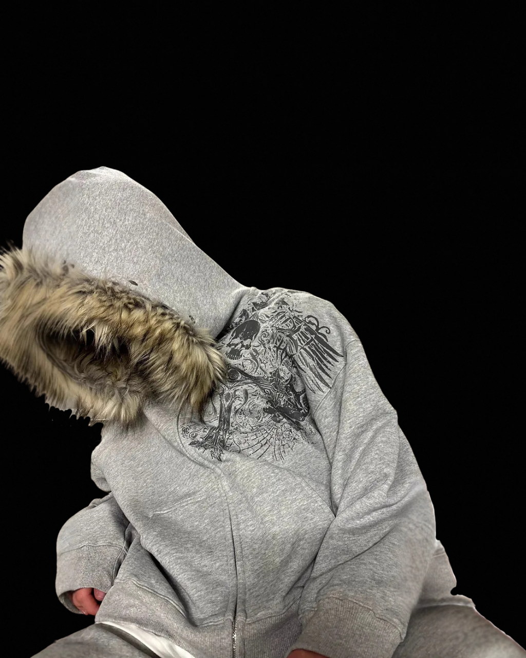'ARCTIC EYES' FUR HOODIE